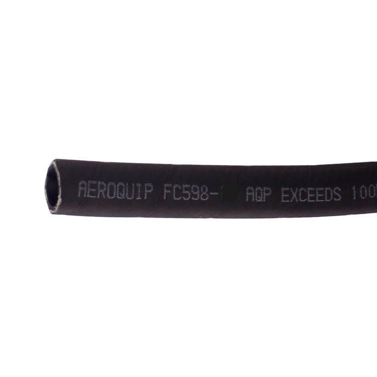 Black Aeroquip FC598 Push On Hose -4 (1/4) (per 1/2 metro)