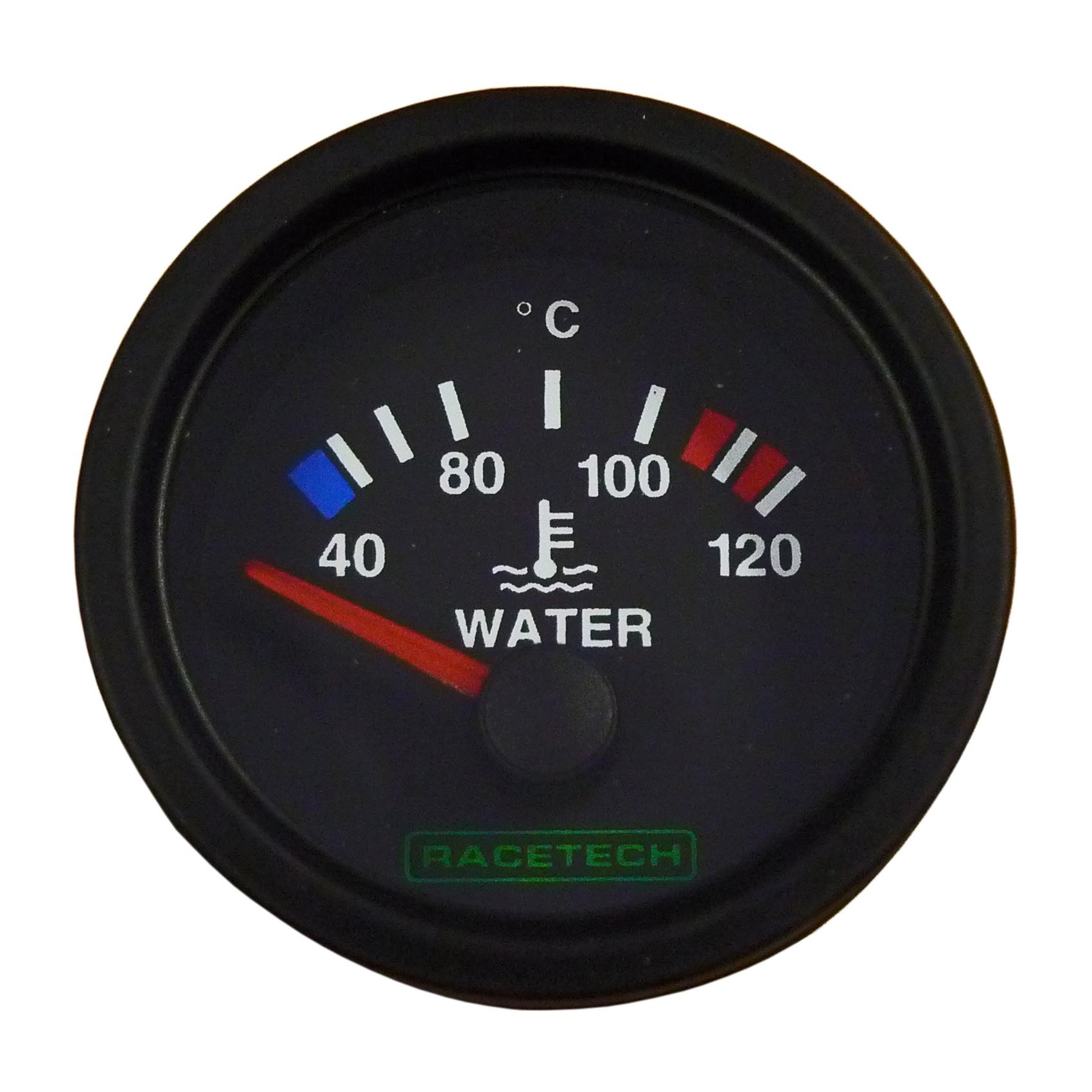 Calibro di temperatura dell'acqua elettrico di Racetech