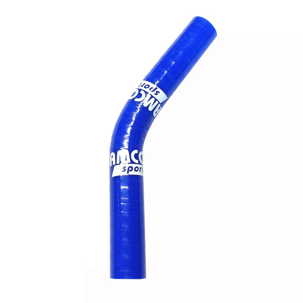 Curvatura del tubo flessibile in silicone Samco 45 gradi con ID 6,5 mm in blu