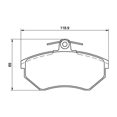 Mintex corsa Pastiglie MDB1570-M1144 per Audi / Seat / Volkswagen