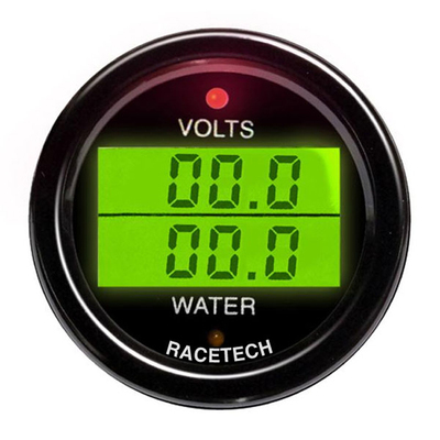 Racetech Volts / Indicatore doppio della temperatura dell'acqua